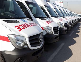 تحویل آمبولانس های ایران خودرودیزل به وزارت بهداشت